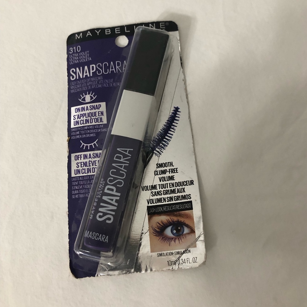Maybelline Mascara washable Snapscara make up ultra violet. 10ml 0.34fl oz